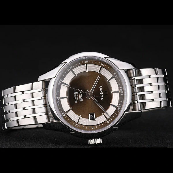 Omega DeVille Stainless Steel Bezel Brown Dial new58964