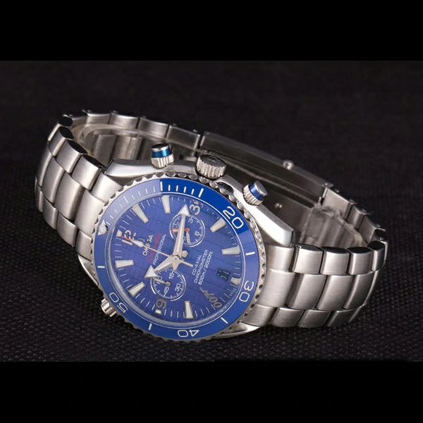 Omega James Bond Skyfall Chronometer Watch with Blue Dial and Blue Bezel new59463