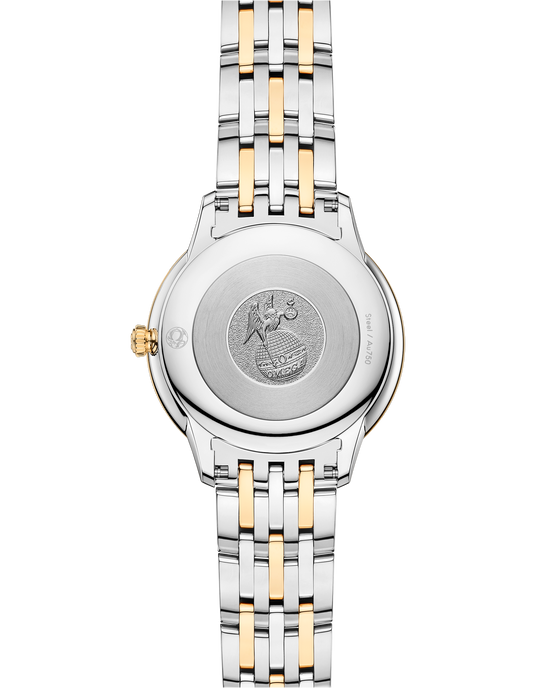 Omega Replica Watch De Ville Prestige, Stainless Steel, 18k Yellow Gold and Diamond-set, 30 mm, Quartz, 434.25.30.60.52.002