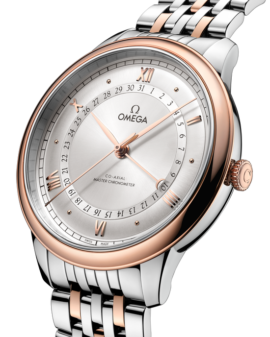 Omega Replica Watch De Ville Prestige, Stainless Steel and 18k Sedna™ Gold, 42 mm, 434.20.42.22.02.001