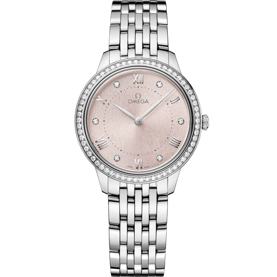 Omega Replica Watch De Ville Prestige, Stainless Steel and Diamond-set, 30mm, Quartz, 434.15.30.60.52.001