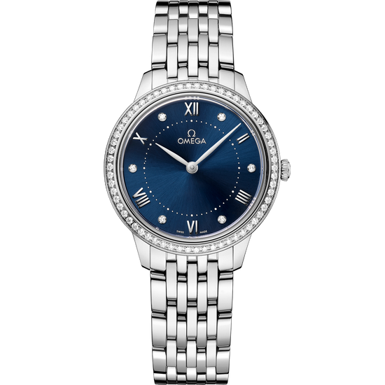 Omega Replica Watch De Ville Prestige, Stainless Steel and Diamond-set, 30mm, Quartz, 434.15.30.60.53.001