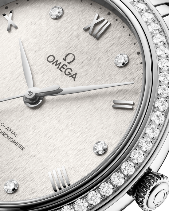 Omega Replica Watch De Ville Prestige, Stainless Steel and Diamond-set, 34 mm, 434.15.34.20.52.001