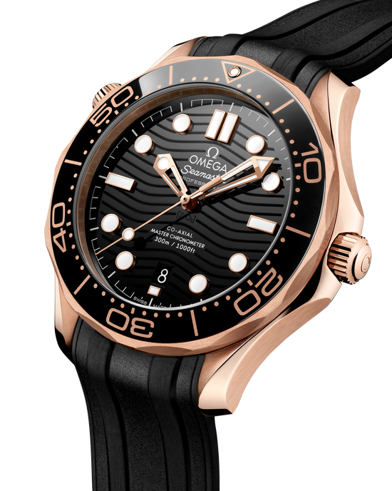 Omega Replica Watch Seamaster Diver 300m, 18k Sedna™ Gold, Ceramic, 42mm, 210.62.42.20.01.002