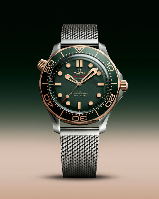 Omega Replica Watch Seamaster Diver 300m, Titanium and OMEGA’s exclusive 9K Bronze Gold, 42mm, 210.90.42.20.10.001