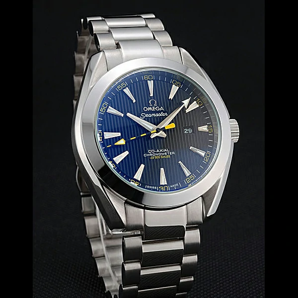 Omega Seamaster Aqua Terra Black Dial Yellow Numerals Stainless Steel Bracelet new60413
