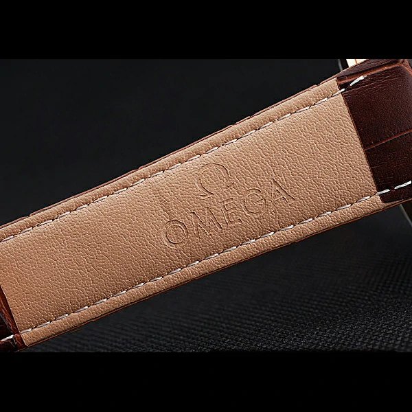 Omega Seamaster Aqua Terra Chrono GMT Ivory Dial Brown Leather Bracelet new60423