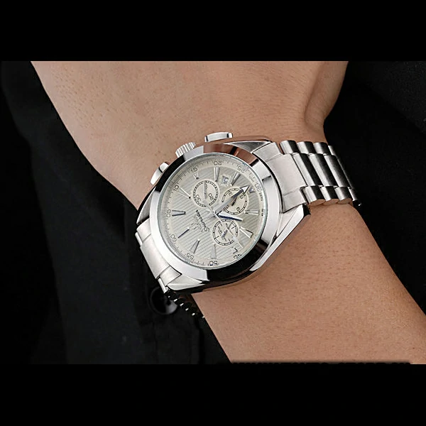 Omega Seamaster Aqua Terra Chronograph Ivory Dial Stainless Steel Bracelet new60415