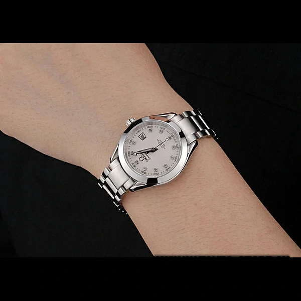 Omega Seamaster Aqua Terra White Dial Diamond Numerals Stainless Steel Bracelet new60337