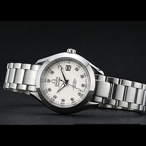 Omega Seamaster Aqua Terra White Dial Diamond Numerals Stainless Steel Bracelet new60337
