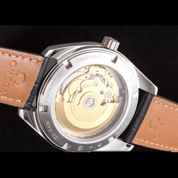 Omega Seamaster Black Dial with Black Leather Band new59664