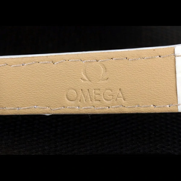 Omega Seamaster Lady White Leather Bracelet White Patterned Dial new59347