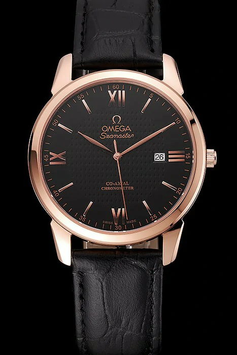 Omega Seamaster Master Co Axial Black Dial Black Leather Bracelet new124466