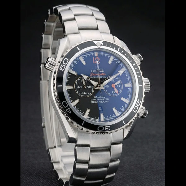 Omega Seamaster Planet Ocean Black Tachymeter Black Dial Stainless Steel Strap new59204