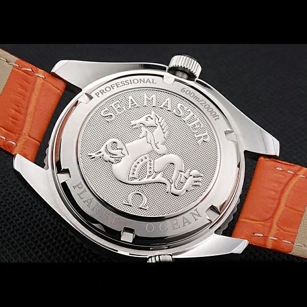 Omega Seamaster Planet Ocean Co axial Orange Case Black Dial new58107