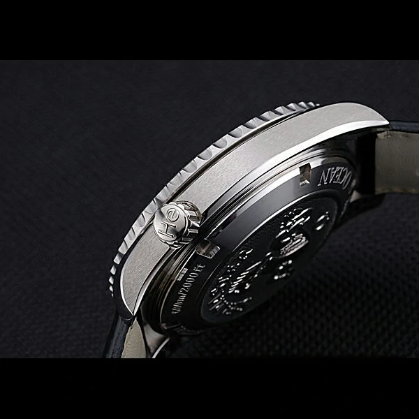 Omega Seamaster Planet Ocean GMT Black Dial Black Leather Band new60288
