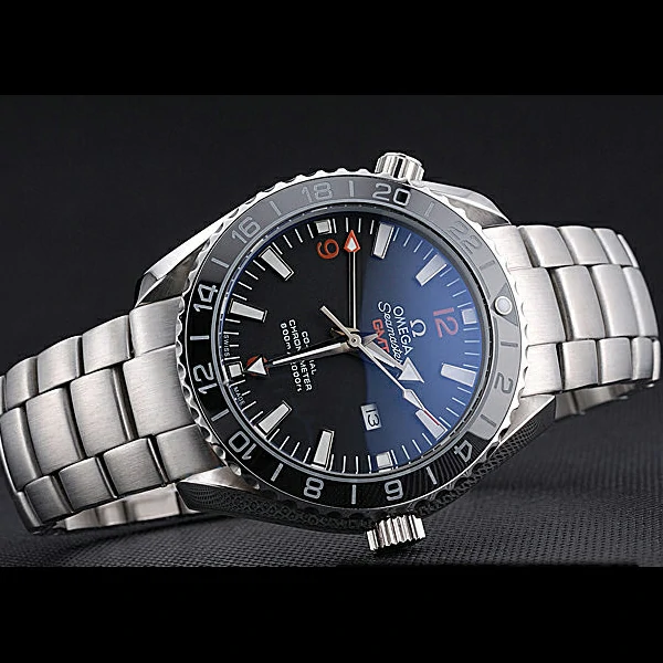 Omega Seamaster Planet Ocean GMT Black Dial Stainless Steel Band new60287