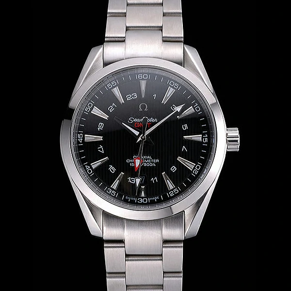 Omega Seamaster Planet Ocean GMT Black Dial Stainless Steel Band new60293