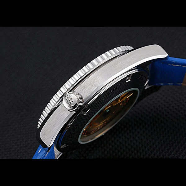 Omega Seamaster Planet Ocean GMT Blue Dial Blue Leather Band new60289