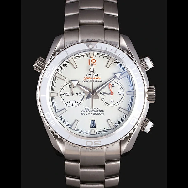 Omega Seamaster Planet Ocean with White Dial and Stainless Steel Band new59464