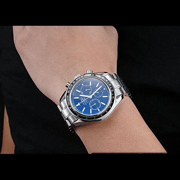Omega Speedmaster Black Grey Stainless Steel Strap new59953