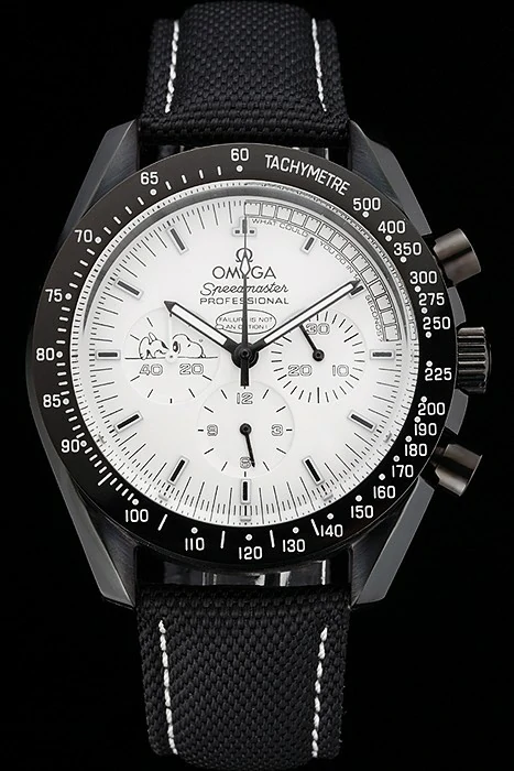 Omega Speedmaster Professional Apollo 13 Silver Snoopy Award White Dial Black Case Black Nylon Strap new122136