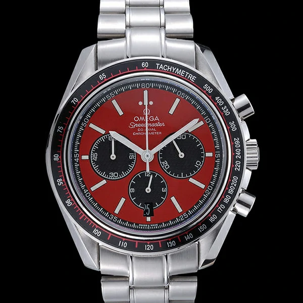 Omega Speedmaster Red Grey Stainless Steel Strap new59955