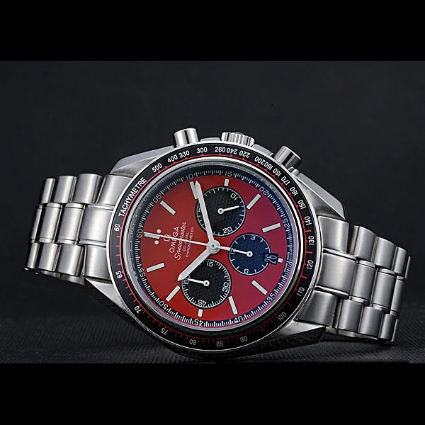 Omega Speedmaster Red Grey Stainless Steel Strap new59955