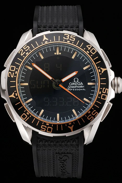 Omega Speedmaster Skywalker X 33 Black Dial Orange On Black Bezel Stainless Steel Case Black Rubber Strap new122086