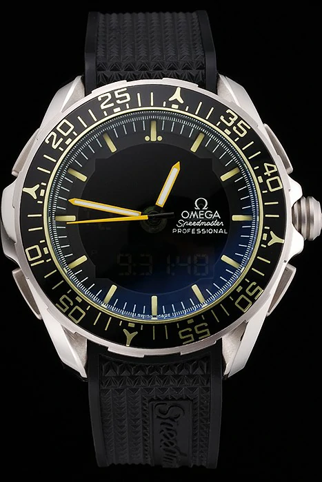 Omega Speedmaster Skywalker X 33 Black Dial Yellow On Black Bezel Stainless Steel Case Black Rubber Strap new122084