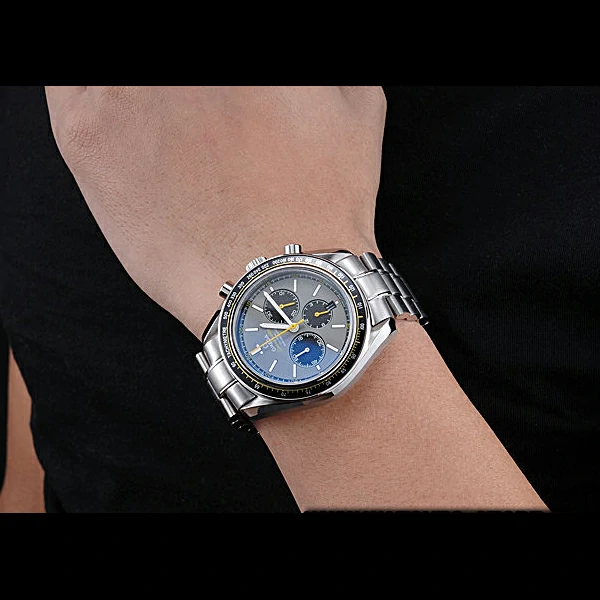 Omega Speedmaster White Grey Stainless Steel Strap new59952