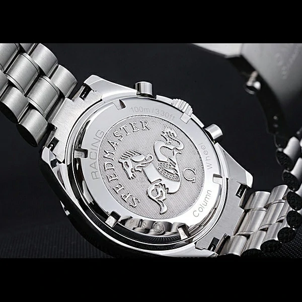 Omega Speedmaster White Grey Stainless Steel Strap new59952