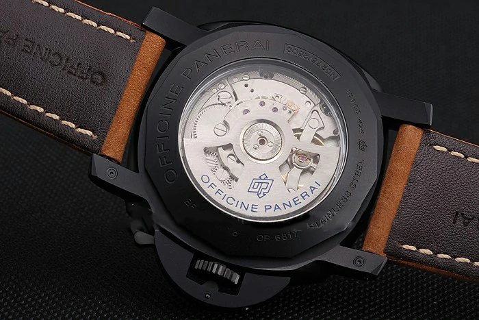 Panerai Luminor 1950 3 Days Power Reserve Black Dial Black Case Brown Suede Leather Strap new122050
