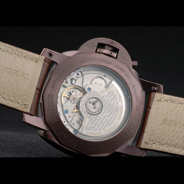 Panerai Luminor Brown Leather Strap Black Dial new59068
