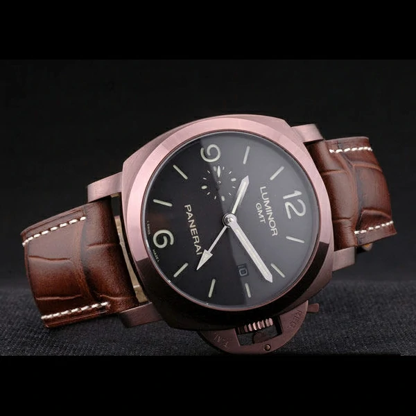 Panerai Luminor Brown Leather Strap Black Dial new59068