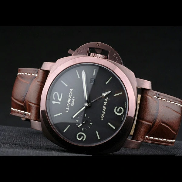 Panerai Luminor Brown Leather Strap Black Dial new59068