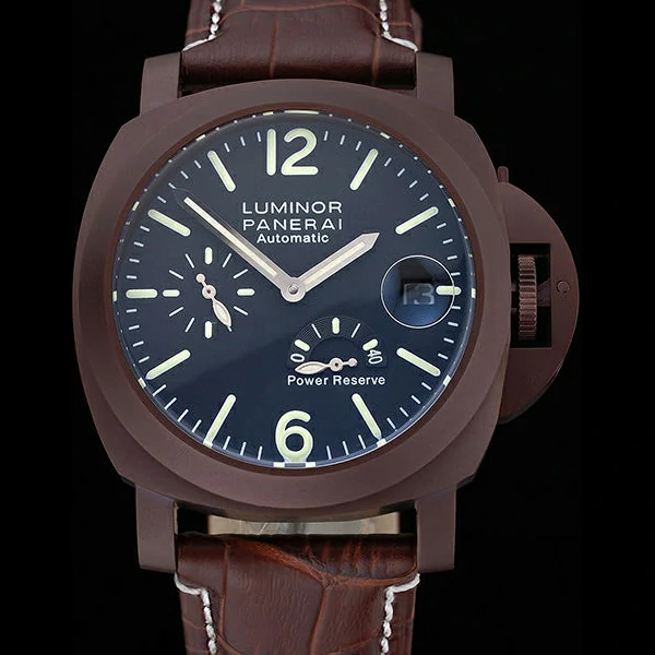 Panerai Luminor Brown Leather Strap Black Dial new59070