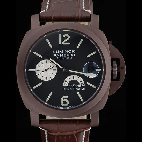 Panerai Luminor Brown Leather Strap Black Dial new59071