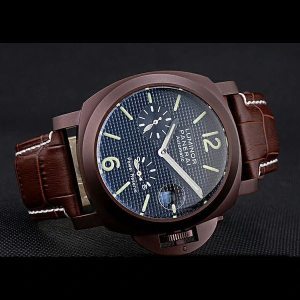 Panerai Luminor Brown Leather Strap Black Dial new59073