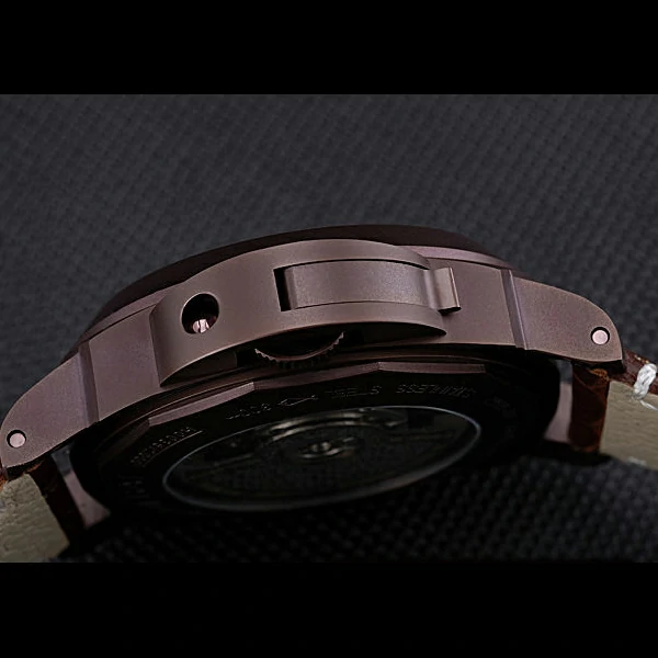 Panerai Luminor Brown Leather Strap Black Dial new59073