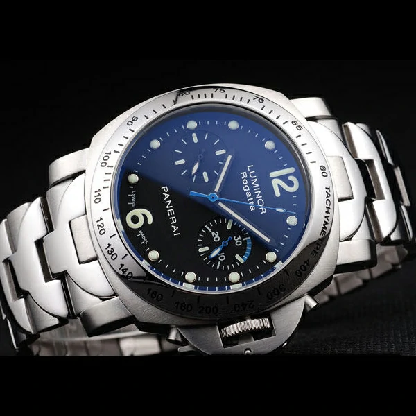 Panerai Luminor Brushed Stainless Steel Case Black Dial Stainless Steel Strap new58190