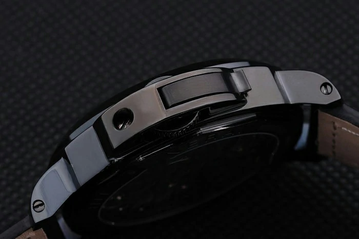 Panerai Luminor Marina Black Dial Black Stainless Steel Case Black Leather Bracelet new10251
