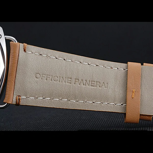 Panerai Luminor Marina Militare Stainless Steel Bezel Tan Bracelet new60222