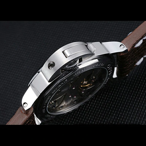 Panerai Luminor Marina Stainless Steel Bezel Brown Leather Bracelet new60210