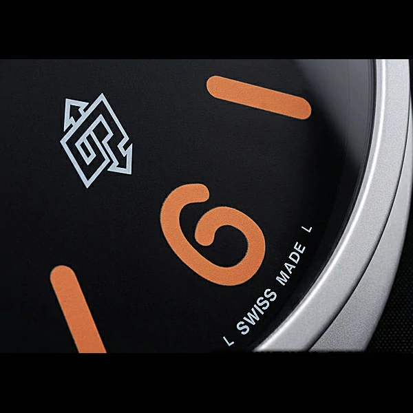Panerai Luminor Marina Wall Clock Black Orange new60364