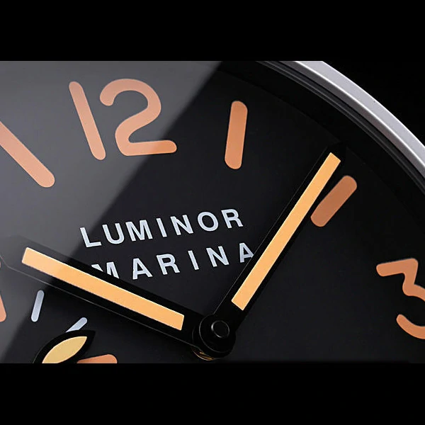 Panerai Luminor Marina Wall Clock Silver Orange new59822