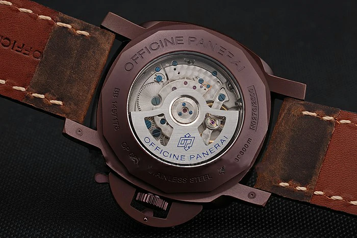 Panerai Luminor Submersible Black Dial Brown Case Brown Leather Strap new122055