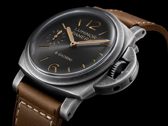 Panerai Replica Watch Luminor 8 Giorni, 44mm, Brunito Stainless Steel, PAM01733