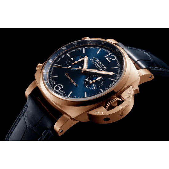 Panerai Replica Watch Luminor Chrono Goldtech™ Blu Notte PAM01111