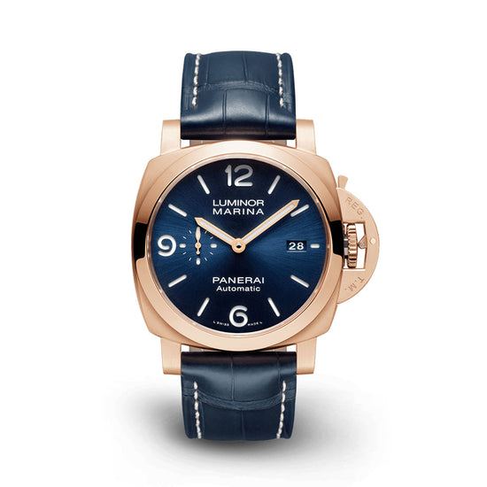 Panerai Replica Watch Luminor Marina Goldtech™ Sole Blu PAM01112